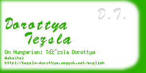 dorottya tezsla business card